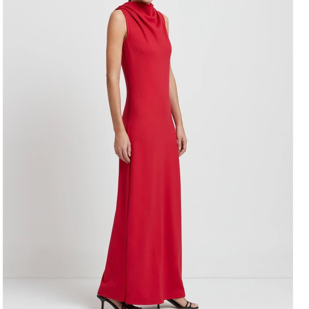 NWT- Elegant Sleeveless Marcella "Mercer" Red Maxi Dress w/ Cowl Neck